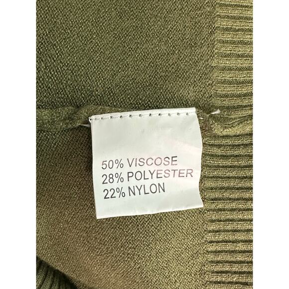 Green long sleeves button cardigan sweater size Large - Picture 5 of 12